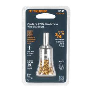 CARDA DE COPA TIPO BROCHA 3/4" TRUPER 11593