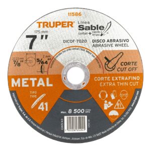 DISCO DE CORTE METAL 7" X 7/8 TRUPER 11586