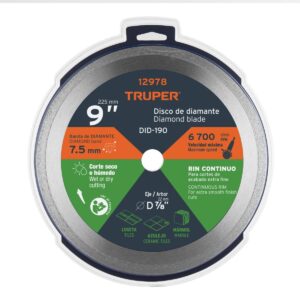 DISCO DE DIAMANTE RIN CONTINUO 9" TRUPER 12978