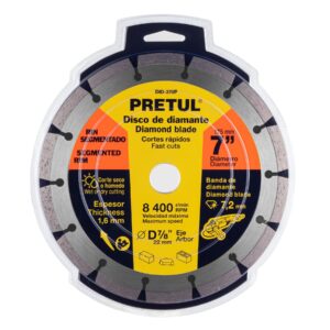 DISCO DE DIAMANTE RIN SEGMENTADO 7" PRETUL 27033