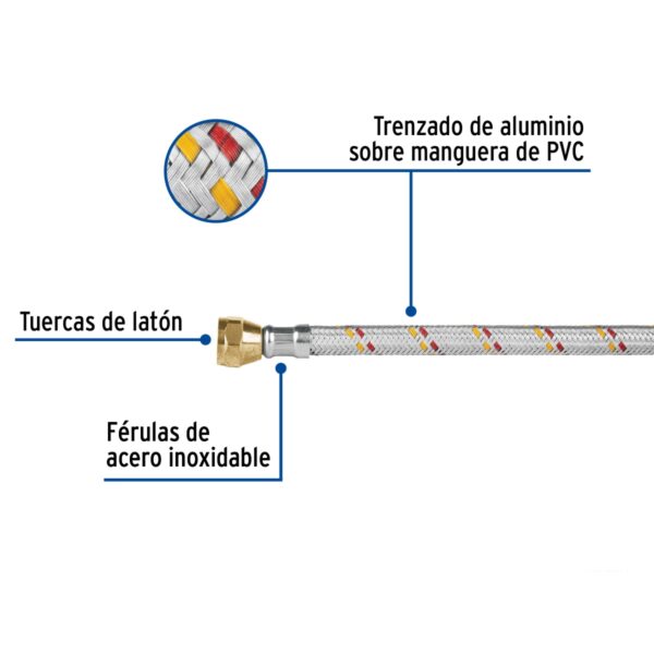 MANGUERA DE GAS 3/8 (5M) FOSET BASIC 24066 - Imagen 3